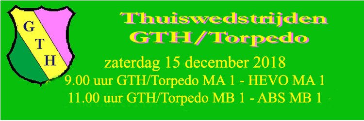 GTH wedstrijden 15 december