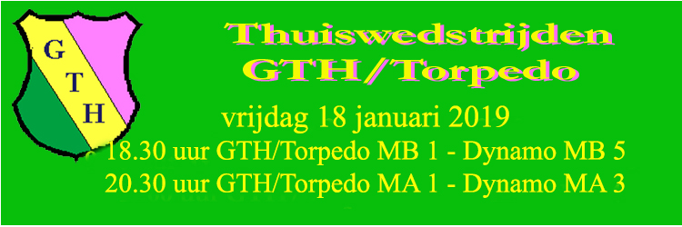 GTH wedstrijden 18 januari