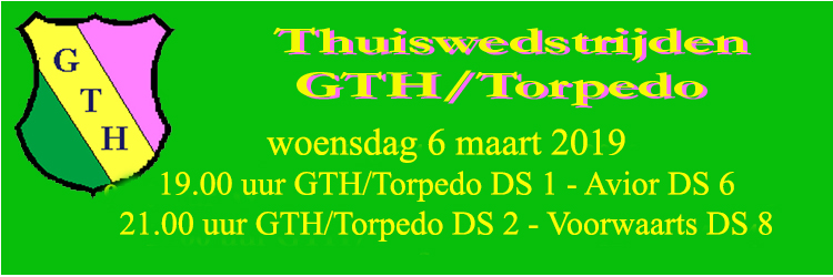 GTH wedstrijden 6 maart