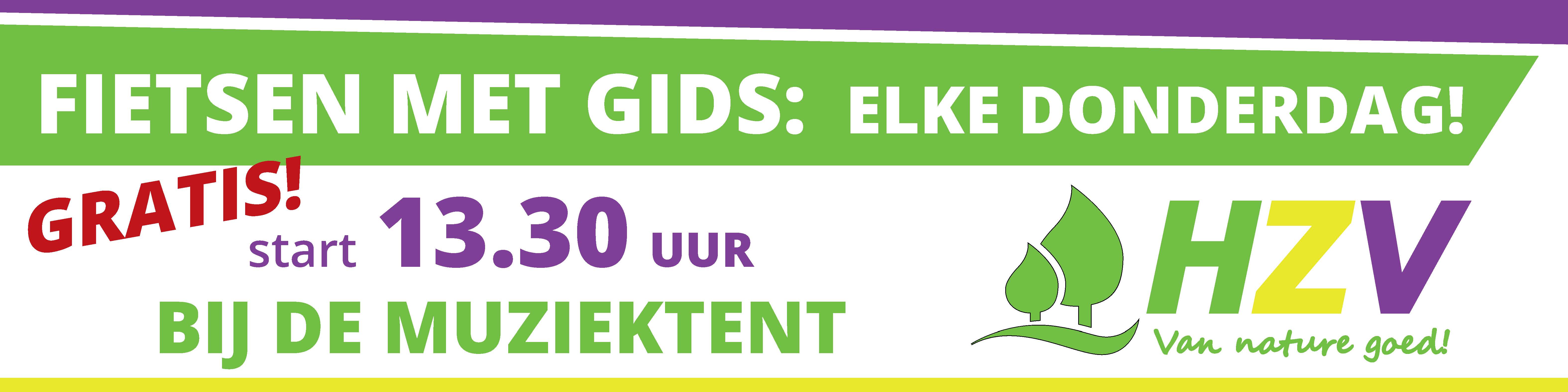 Sticker Welkomstbord Fietsen met gids