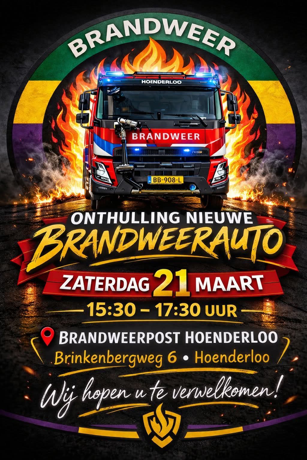 onthulling nieuwe brandweerwagen 2026